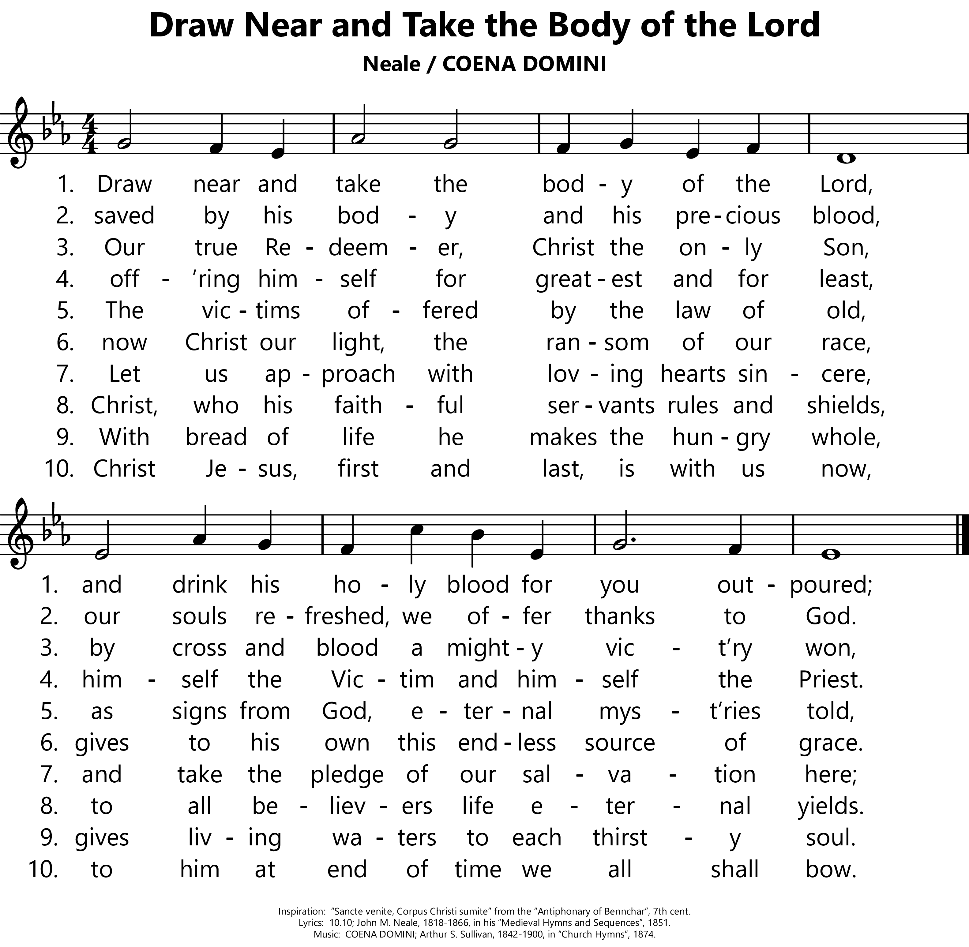 Sancte, venite, Christi corpus sumite: Draw Near and Take the Body of ...